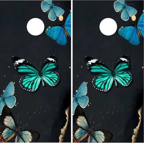 Butterflies Cornhole Wrap