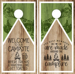 Camp Site Toasted Memories Cornhole Wrap