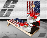 Canadian Flag Blend Eagle Cornhole Boards