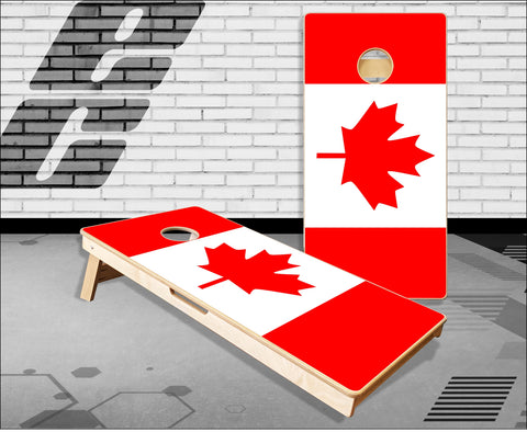Canadian Flag Flat Cornhole Boards