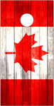 Canadian Flag Weathered Wood Cornhole Wrap