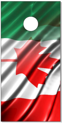 Canadian Italian Flag Blend Cornhole Wrap