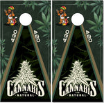 Cannabis Weed Stoner 420 Leaves Cornhole Wrap