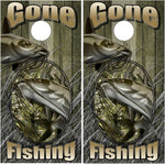 Catfish Gone Fishing UV Direct Print Cornhole Tops