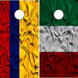 Columbian Italian Flag Wavy Cornhole Wrap