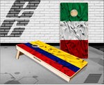 Columbian Italian Flag Wavy Cornhole Boards