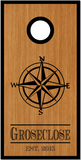 Compass Rose Est Date Cornhole Wrap