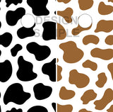 Cow Print Black and Brown Cornhole Wrap