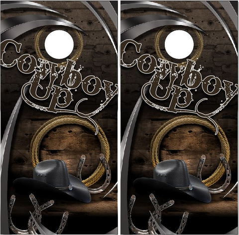 Cowboy Horse Wood UV Direct Print Cornhole Tops