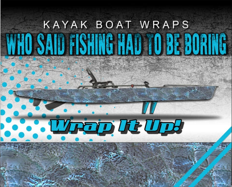 Dark Water Kayak Vinyl Wrap Kit Graphic Decal/Sticker 12ft and 14ft