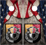 De Oppresso Liber Flag UV Direct Print Cornhole Tops