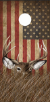 Deer Buck Flag Grass Camo UV Direct Print Cornhole Tops