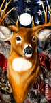 Deer Buck Head Flag Camo UV Direct Print Cornhole Tops
