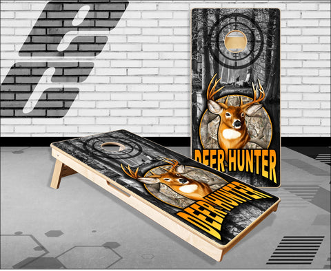 Deer Buck Hunter Camo Cornhole Boards