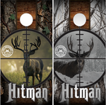 Deer Buck Scope Hitman Camo UV Direct Print Cornhole Tops