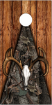 Deer Buck Skull2 Wood Camo Cornhole Wrap