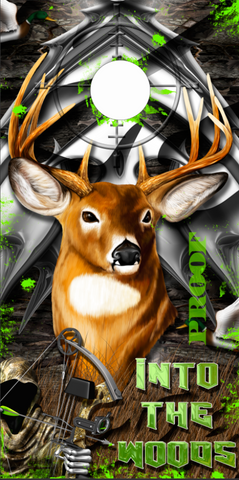 Deer Head Camo Reaper Splashes UV Direct Print Cornhole Tops