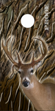 Deer Head Oak Hunting Cornhole Wrap