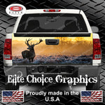 Deer Sunset Hunting Tailgate Wrap