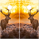 Deer Sunset Cornhole Wrap