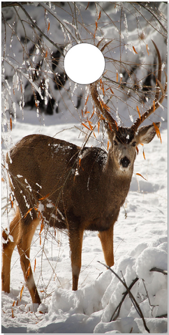 Deer in Snow UV Direct Print Cornhole Tops