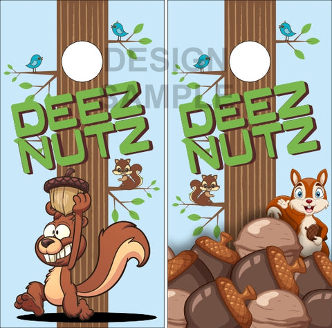 Deez Nuts Squirrel Cornhole Wrap