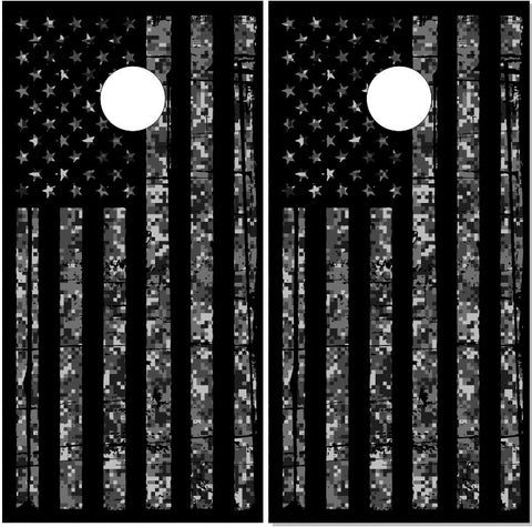 Digital Distressed American Flag Cornhole Wrap