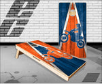 Dirt Bike Triangle Cornhole Boards