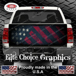 Distressed American Flag Grunge Tailgate Wrap