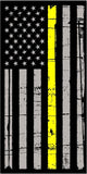 Distressed Yellow Line UV Direct Print Cornhole Tops