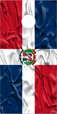 Dominican Republic Flag Wavy Cornhole Wrap