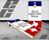 Don't Mess with Texas Flag Cornhole Boards