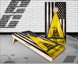 Don't Tread On Me Black Flag 2 Cornhole Boards