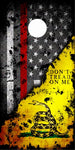 Don't Tread On Me Firefighter Flag UV Direct Print Cornhole Tops