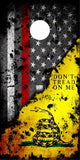 Don't Tread On Me Firefighter Flag UV Direct Print Cornhole Tops