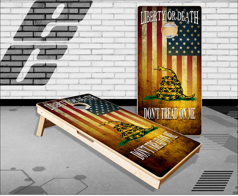 Don't Tread On Me Liberty Or Death Cornhole Boards