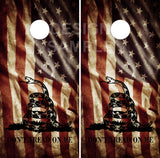 Dont Tread On Me Old Flag Cornhole Wrap