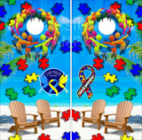 Down Syndrome Autism Beach Cornhole Wrap