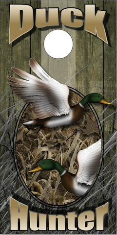Duck Hunter Camo Blades Cornhole Wrap
