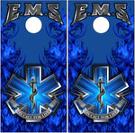 EMS Blue Flames UV Direct Print Cornhole Tops