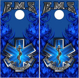 EMS Blue Flames UV Direct Print Cornhole Tops