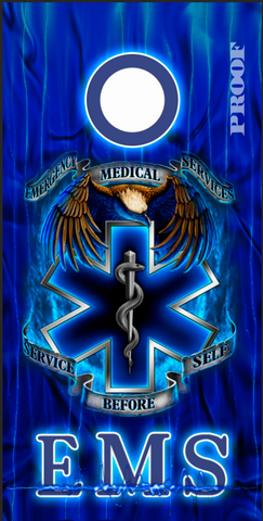 EMS Medical Service Cornhole Wrap