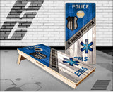 EMS Police Wood Cornhole Boards