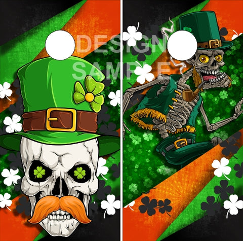 Evil Irish Leprechaun Cornhole Wrap