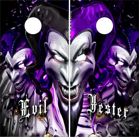 Evil Jester UV Direct Print Cornhole Tops