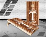Family Est Date Wood Cornhole Boards