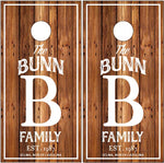 Family Established Date Wood Cornhole Wrap