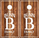 Family Established Date Wood Cornhole Wrap