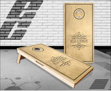 Family Name Elegant Wood Cornhole Boards