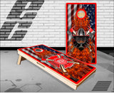 Firefighter American Flames Cornhole Boards